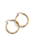 Hoop earrings with cut designs