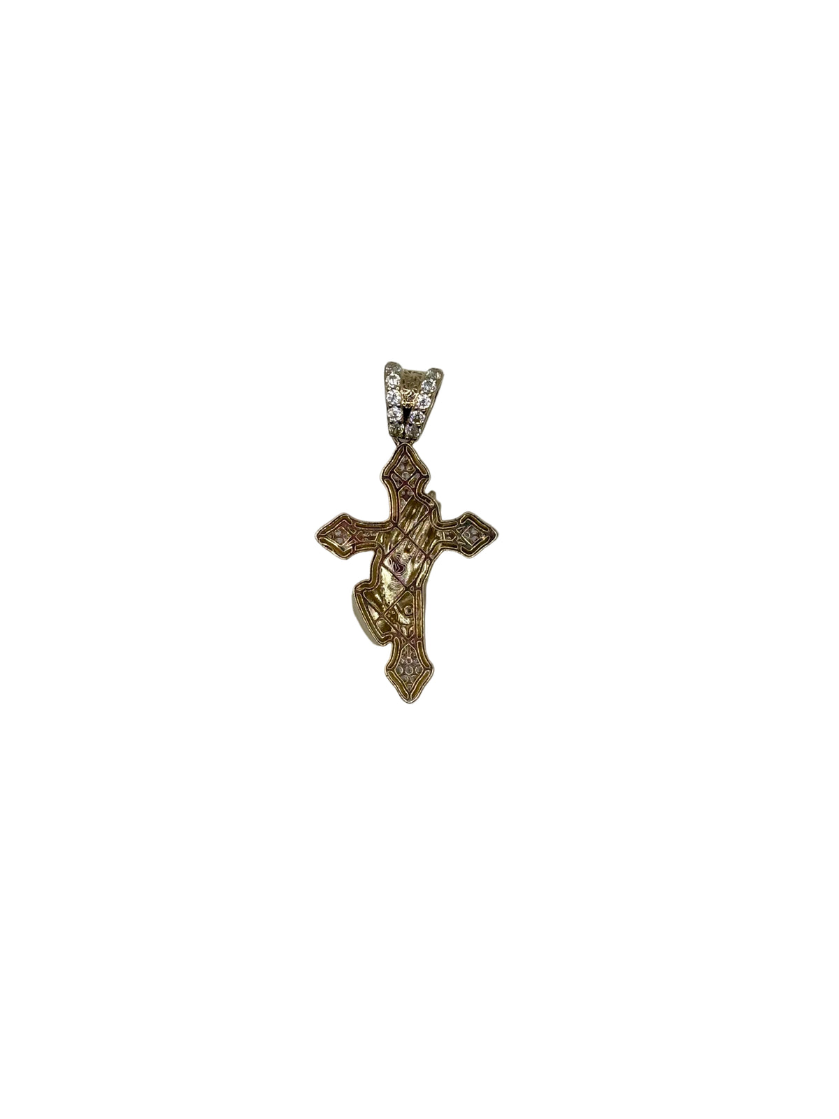 Cross with praying hands