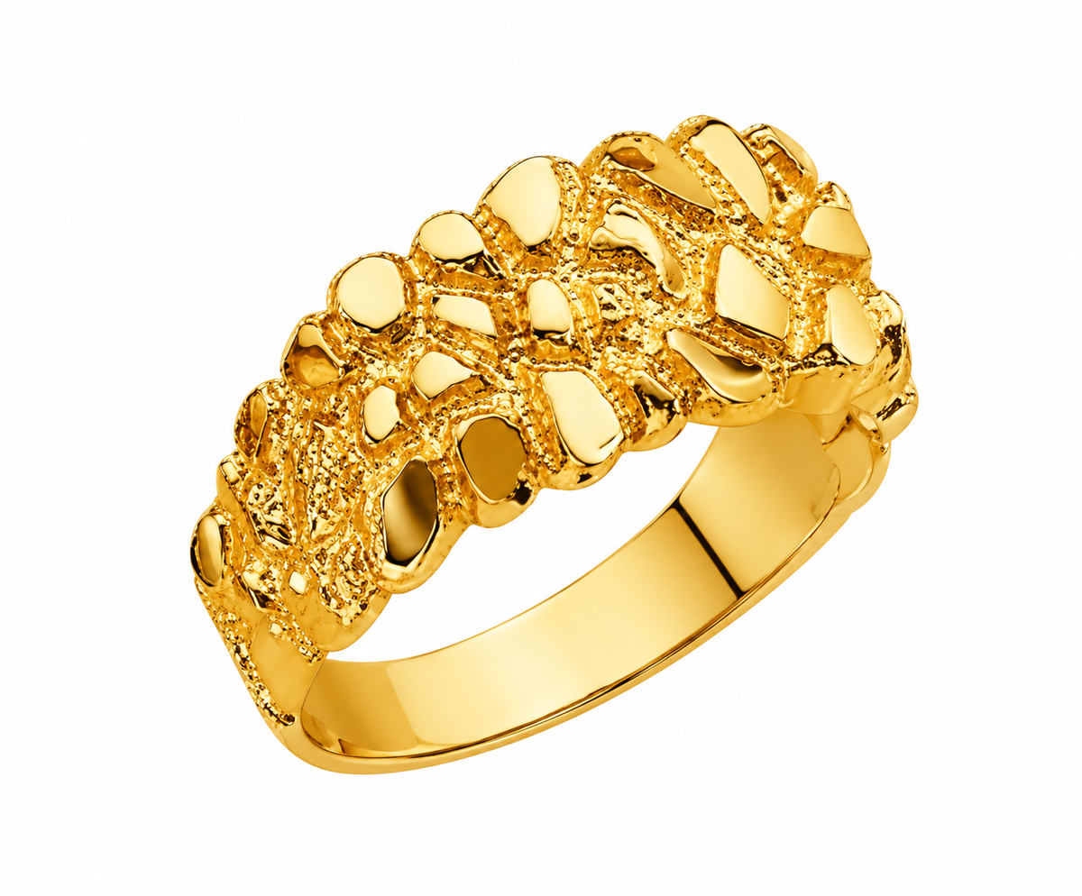 Men’s 14kt nugget ring style #2